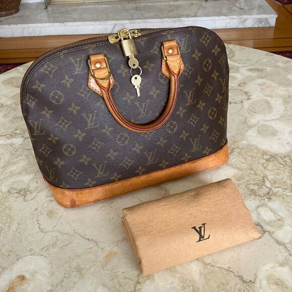 Louis Vuitton Alma PM Monogram Satchel Bag Dust-bag Lock & 2 Keys - Picture 1 of 17